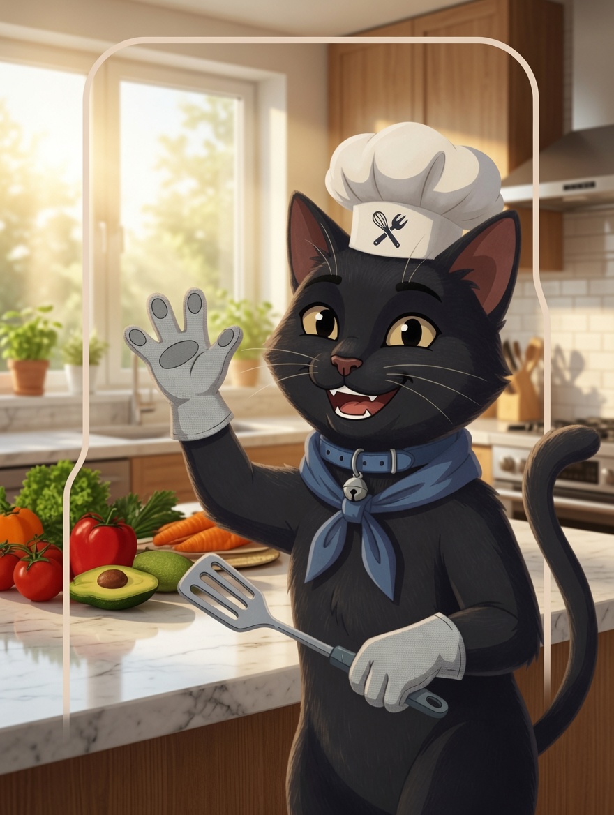 Chef Terry, your feline culinary companion