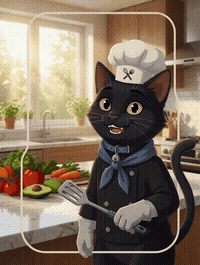 Chef Terry, your feline culinary companion